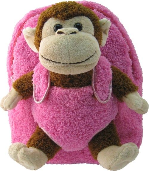 New Girls Pink Poodle Stuffed Toy Plush Backpack Gift  