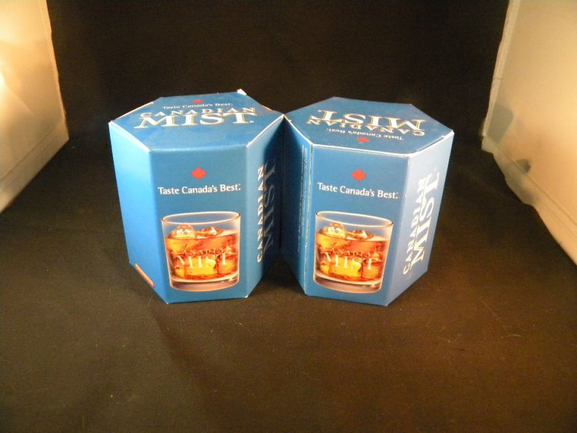 NEW BOXED CANADIAN MIST WHISKEY ROCKS GLASSES BAR  