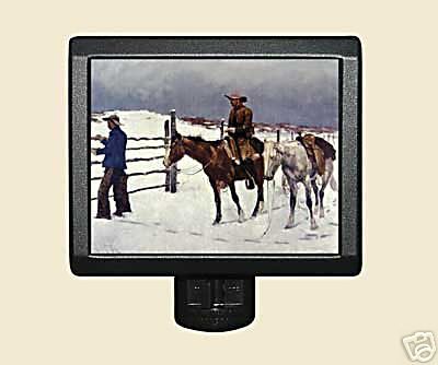 Fall of the Cowboy  Frederic Remington  Night Lite  