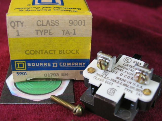 9001 TA 1 Square D 600v Contact Block  