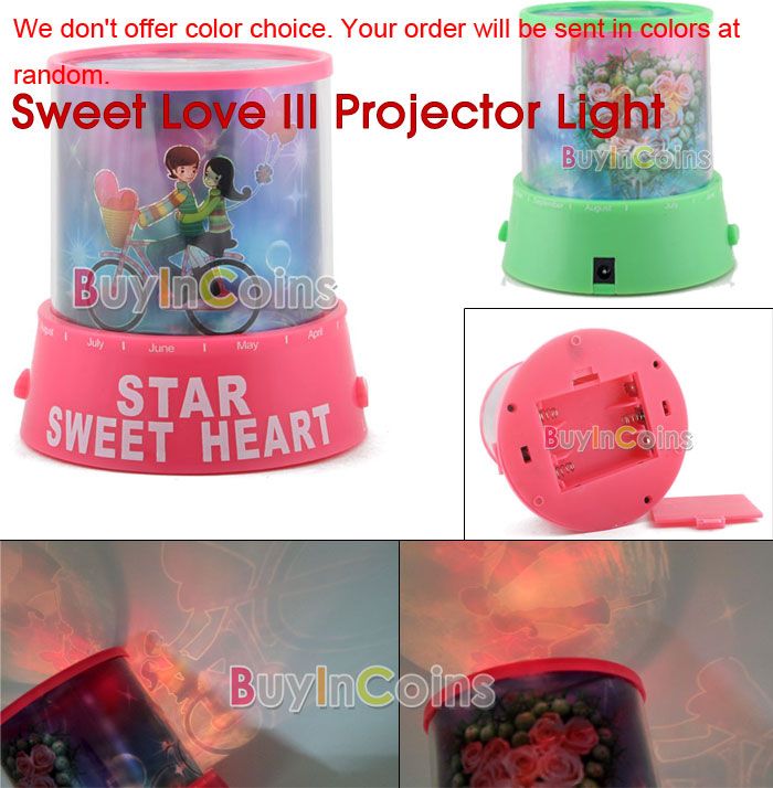Sweet Heart Love LED Romantic Night Projector Light Lamp III  