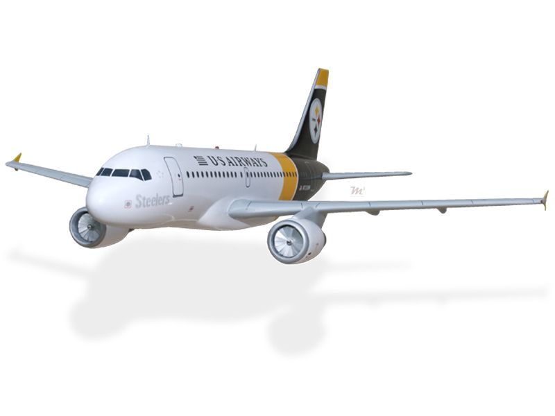 Airbus A319 US Airways Steelers Desktop Airplane Model  