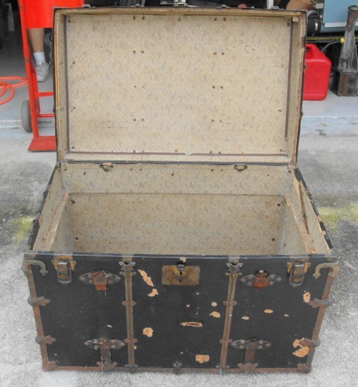 Old Antique Steamer Trunk  