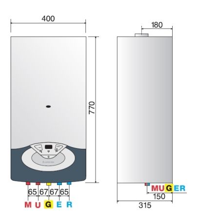 CALDAIA ARISTON CLAS CF 24 kW CAMERA APERTA   GPL  