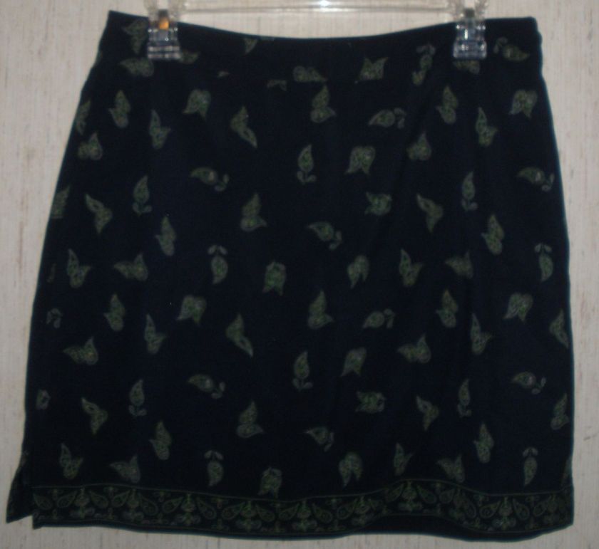 WOMENS EP PRO NAVY BLUE PAISLEY PRINT SKORT SIZE 8  