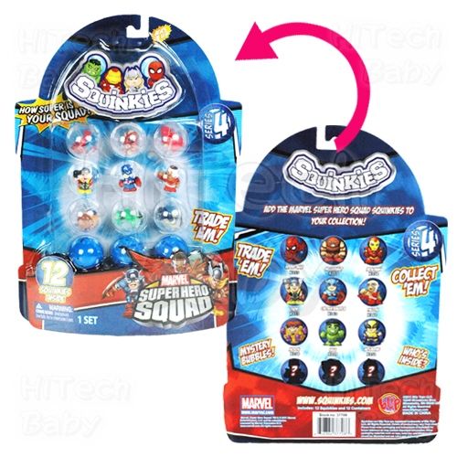 SQUINKIES Marvel Super Hero Squad  Series 4  Figure & Capsules Bubble 