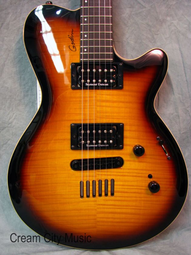 Godin Summit CT Guitar HDR Sunburst Flame Maple Seymour  