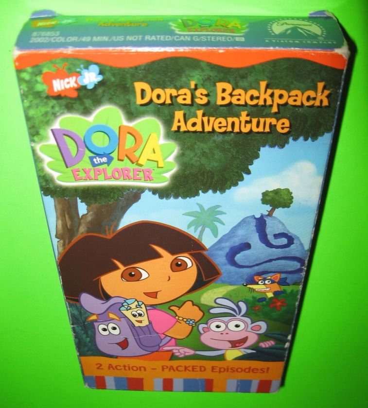 Dora The Explorer Doras Backpack Adventure VHS Nick Jr Spanish Big on ...