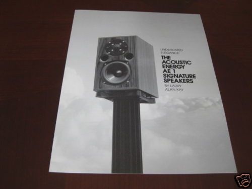 Acoustic Energy AE 1 Signature Speaker Sales Brochure  