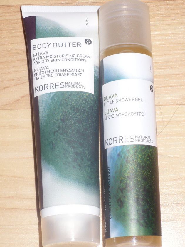 NEW KORRES GUAVA SHOWER GEL & BODY BUTTER SET 1.69 OZ  