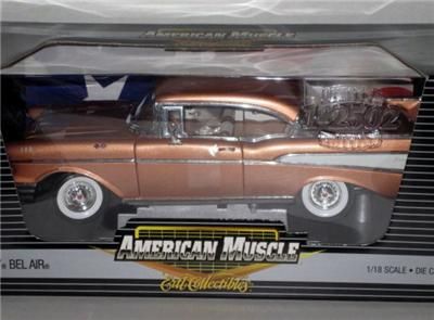 ERTL 57 CHEVY BEL AIR GOLD CHASE HARD TOP 1of2502 118  