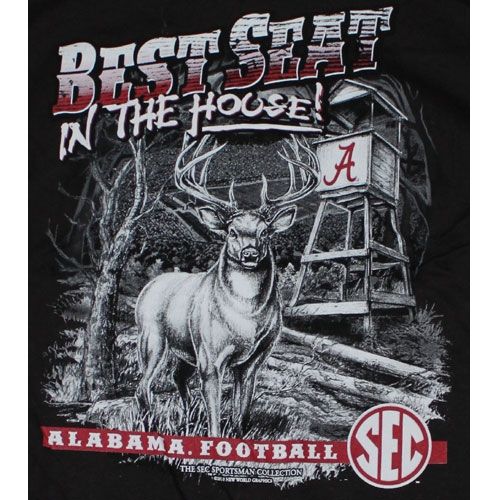 Alabama Crimson Tide T Shirts   Best Seat In The House   T Shirt Color 