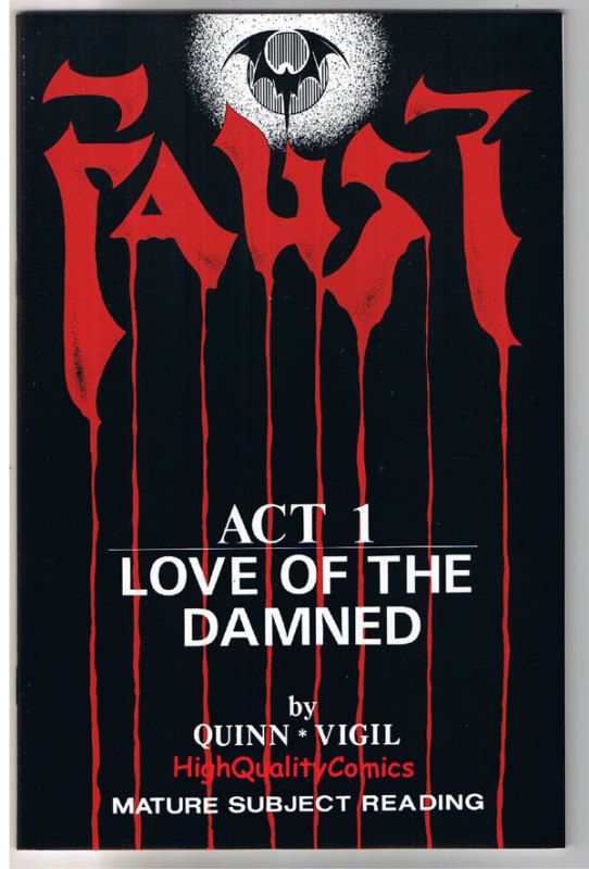 FAUST #1 Limited, Signed by Tim Vigil, S&Nd, w/ Poster  