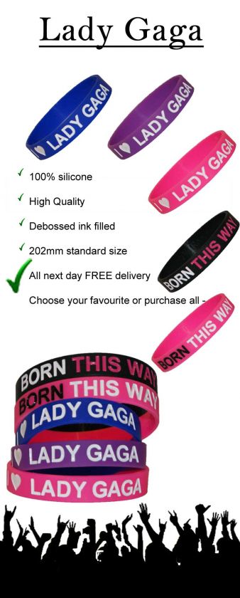 lady gaga wristbands/Bracelet I LOVE lady gaga BANDS  