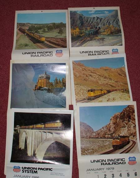 1970s Union Pacific Railroad Calendars Complete  