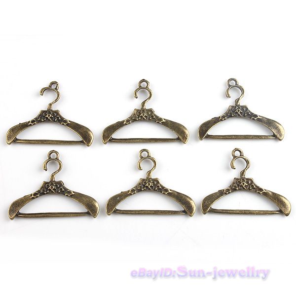 20pcs Antique Bronze Clothes Rack Charm Pendants 140463  