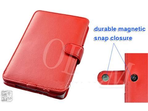 Red New Leather Case Cover for  Kindle 3 3G WiFi with LED 