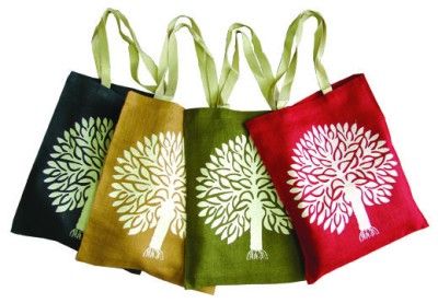 FAIR TRADE Jute TREE OF LIFE Reusable SHOPPER TOTE BAG  