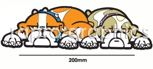 Valentino Rossi Bulldog Puppies Decal/Sticker  