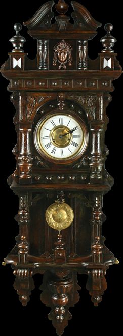 LARGE ANTIQUE GUSTAV BECKER VIENNA REGULATOR WALL CLOCK  