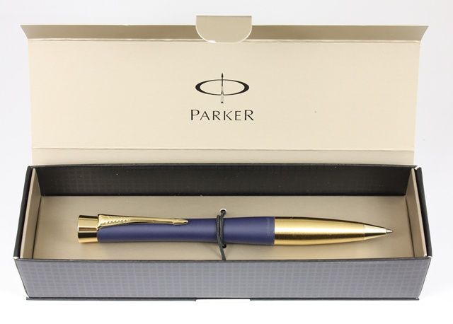 Parker URBAN Ball Point Pen Navy Gold Trim NEW  