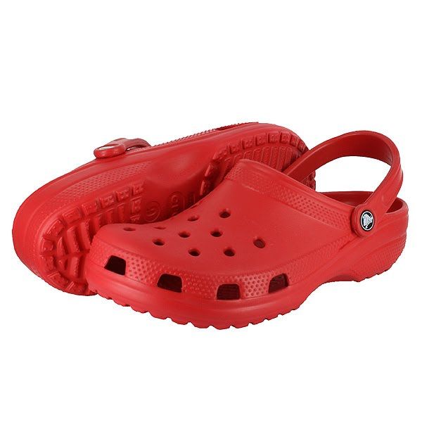 CROCS CLASSIC CAYMAN RED MENS US SIZE 7, WOMENS 9  