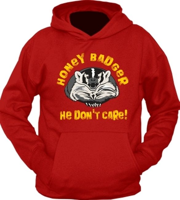 Honey Badger He Dont Care Funny Animal LSU T Shirt Hoodie  