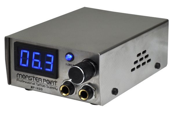 US 10 Turn LED Steel Digital Tattoo Power Supply Source  