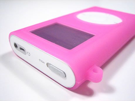 PINK SILICONE ARMBAND SKIN CASE COVER APPLE IPOD MINI  