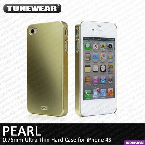 Tunewear Pearl Ultra Thin 0.75mm Eggshell Hard Case Cover iPhone 4 4S 