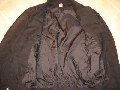 US ARMY BLACK LIGHTWEIGHT WINDBREAKER JACKET VGC 36XL  