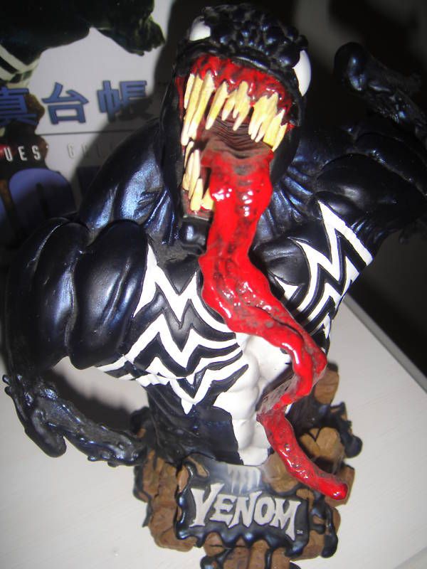 VENOM★BUST SPIDER MAN MARVEL ART ASYLUM ROGUES statue  