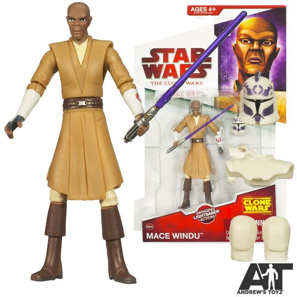 Star Wars Clone Wars 2009 #6 MACE WINDU Action Figure  