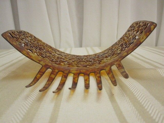  Antique Tortoise Celluloid Peineta Mantilla Spanish Hair Veil Comb 