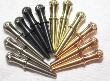 12 Cribbage Pegs Irish Crown Top 4 Metals For 3/32  