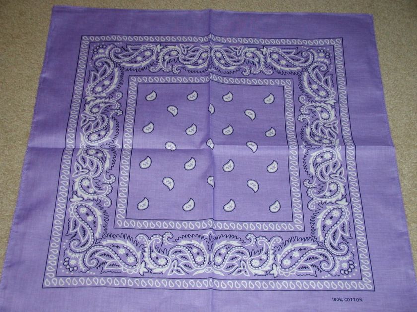 Purple Bandana w/Teardrop Pattern  