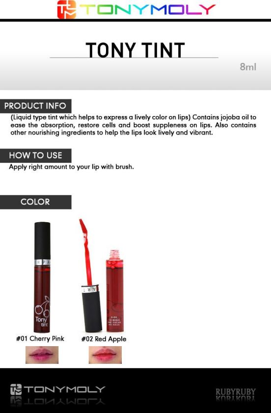 TONYMOLY] TONY MOLY Tony Tint #02 Red Apple  