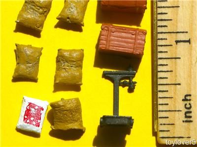 LOT OF 14 TINY MINIATURES SCALE SACKS TRUNKS BAGS ETC  