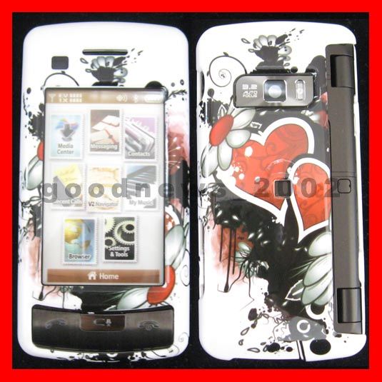 for Verizon LG enV Touch   Red Hearts Hard Case Phone Cover  