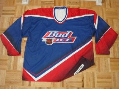   BUDWEISER BUD ICE BEER PROMO BAUER HOCKEY JERSEY SZ XLARGE  