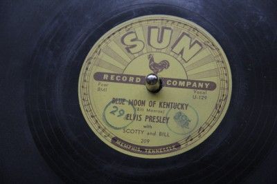 ELVIS PRESLEY Thats All Right/Blue Moon of Kentucky SUN 209   78 RPM 