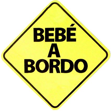 BEBE a Bordo vinyl safety car window sign decal  