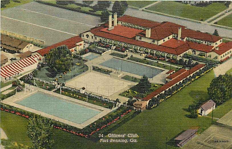 GA FORT BENNING OFFICERS CLUB SWIMMING POOL T95677  