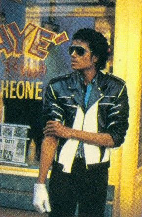 Micheal Jackson B&W PEPSI advert Vintg leather jacket  