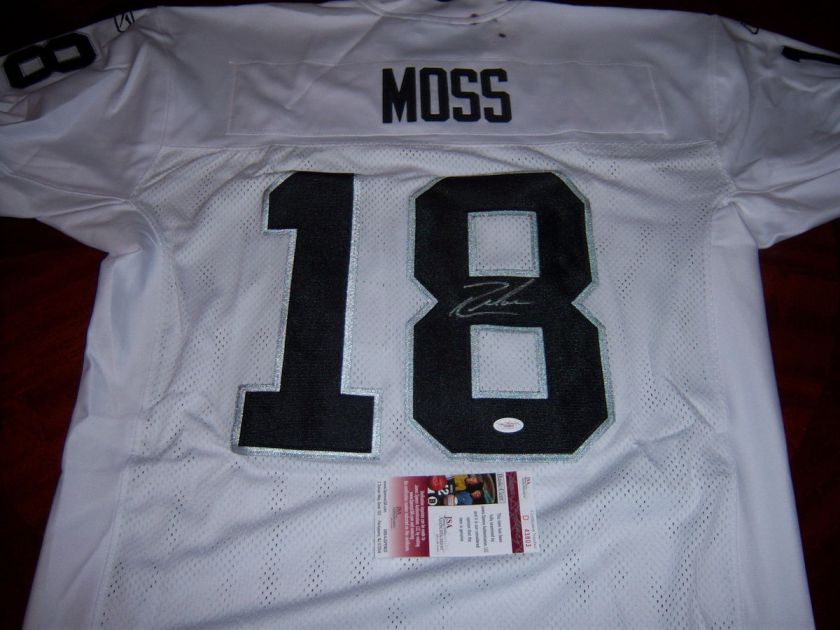 RANDY MOSS RAIDERS,VIKINGS JSA/COA SIGNED JERSEY  