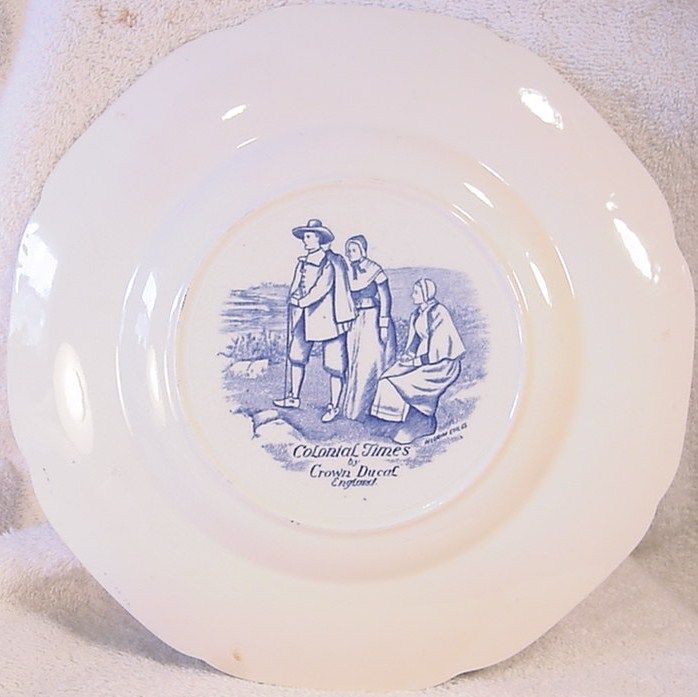   Colonial Times First Thanksgiving Dinner Plate England c 1934  