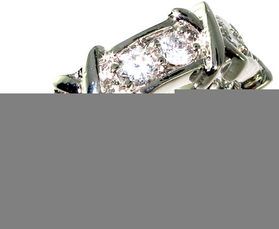 Latest collection Friendship style White topaz.925 Silver Ring size 6 