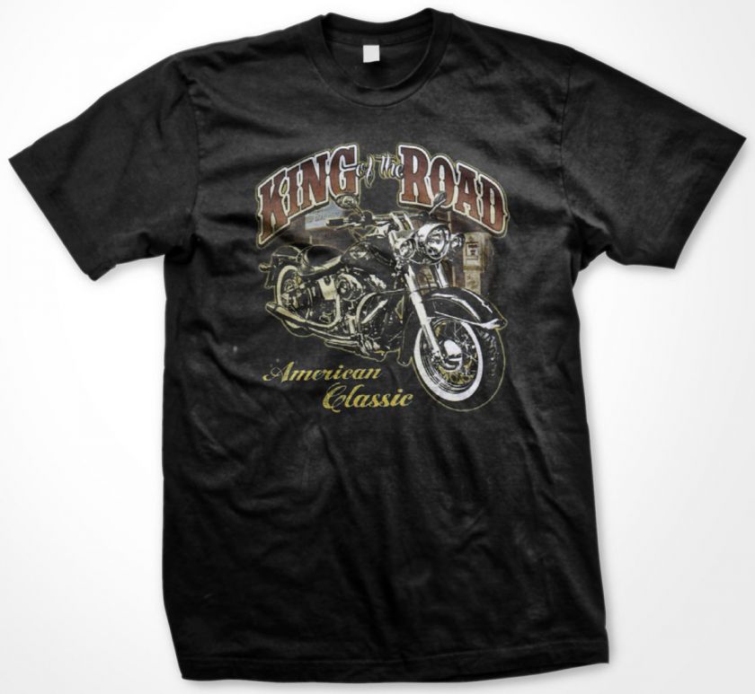   The Road American Classic Mens T shirt Pride USA Choppers Bikers Tees