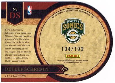 Detlef Schrempf Crown Royale Majestic Signatures Auto *  