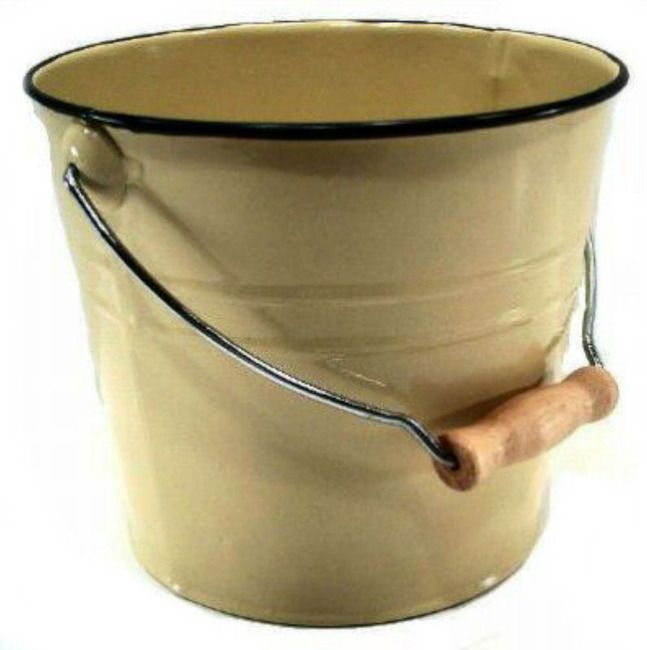 Enamel Round Planter / Utility Buckets   ME7LGBUCR  